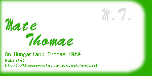 mate thomae business card